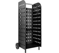 TecTake® Chariot à bois Chariot à roulettes Range-bûches intérieur Étagère pour bois de chauffage 53,5x41x112 cm Accessoires pour cheminée Rangement Bois interieur Range buche interieur