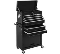 Servante d'atelier - TECTAKE - Servante d'atelier en acier avec 10 compartiments 69 x 33 x 110 cm - Noir