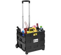 tectake® Chariot de courses à roulettes pliable, Caddie de courses 45 x 37,5 x 45-97 cm, Charge max. 35 Kg, Chariot à roulettes multifonctions Marché, Outils, Pêche, Camping, Festival, Jardin, Trolley