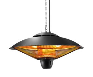 tectake® Chauffage exterieur terrasse Radiateur Electrique Chauffage Electrique Halogène Infrarouge Radiateur de plafond économique 1250 W & 2500 W pour Jardin, Extérieur, Balcon, Chambre, Salon