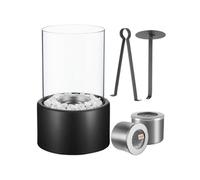 tectake® Cheminée de table Cheminée bioéthanol Feu de table Cheminée portable Intérieur & extérieur Brasero extérieur Cheminee ethanol a poser pour décoration maison, salon de jardin, balcon, terrasse