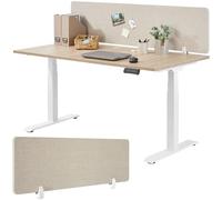 TecTake® Cloison Amovible sans percage pour Bureau Anti-Bruit et Protection visuelle, Paravent Interieur, idéal Open Space et télétravail pour insonorisation, Montage Facile, Accessoires Bureau