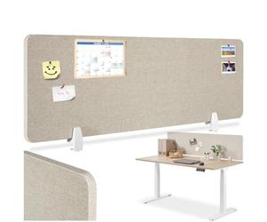 tectake® Cloison Amovible sans percage pour Bureau Anti-Bruit et Protection visuelle, Paravent Interieur, idéal Open Space et télétravail pour insonorisation, Montage Facile, Accessoires Bureau
