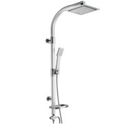 Colonne de douche - TECTAKE - Colonne de douche à effet pluie en alliage aluminium - Gris