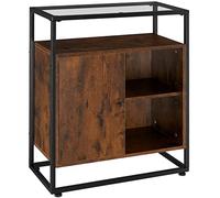 TecTake Commode Conventry 70x38x80,5cm Meuble de Rangement Style Industriel (Bois foncé Industriel)