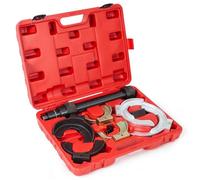 TECTAKE Compresseur de Ressort d’Amortisseurs McPherson Auto Moto avec Ressorts 80 mm à 190 mm + 1 Coffret - Rouge