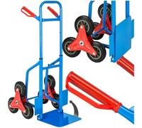 tectake® Diable demenagement Chariot de Transport avec Capacité Max. 200 kg, 6 Roues, Diable escalier Kit déménagement, Transport Objets volumineux & Lourds Jardin Bricolage