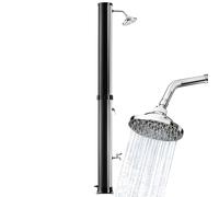TecTake® Douche Solaire de Jardin extérieur écologique | Eau Chaude 38L | sans raccordement électrique | Pommeau Effet de Pluie | Facile d'entretien | Douche de Piscine et Camping Spa