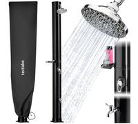 tectake® Douche Solaire multifonctionnelle Eau Chaude 40L, Pommeau de Douche Effet de Pluie, Porte-Savon et Housse de Protection, Douche Solaire exterieure Jardin, Piscine, Camping, Spa, Sauna, Plage