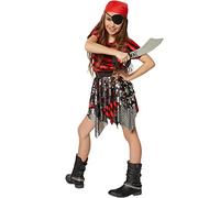 TecTake dressforfun 900355 Déguisement de petite Corsaire pour Filles, Charmant Costume de Pirate avec Haut à Manches Courtes et Jupe Composée de Trois Couches de Tissu (116 | no. 301753)