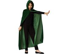 TecTake dressforfun 900369 Déguisement pour Enfants Cape Mystique avec Capuche, Longue Cape sans Manches à Lacer avec Capuche Pointue (Vert, 92 cm)