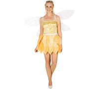 tectake dressforfun Costume de fée des Feuilles Fleurs d’Or pour Femme | Feuilles Cousues sur Le Bas de la Robe | Effet enchanteur | Style Corsage (XL)