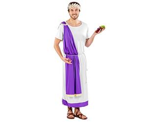 TecTake dressforfun Déguisement d’Empereur Marc Aurèle | avec Violets écharpe et Bandeau Couronne de Laurier d’Or (XL | no. 300217)