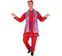 TecTake dressforfun Déguisement d’Indien pour Hommes | Belle Kurta avec Patte de Boutonnage | IN harpe et Turban Extravagant (S | no. 301025)