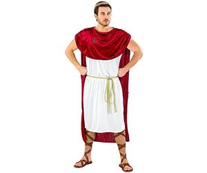 TecTake dressforfun Déguisement de Grec pour Homme antiquité règle Empereur Kaiser | Robe avec Ceinture dorée Pratique à Nouer & Couronne de Laurier (L/XL | no. 300408)