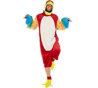 TecTake dressforfun Déguisement de Perroquet bariolé pour Les Hommes et Les Femmes | Capuche Qui Sert de Couvre-tête | INCL. Jambières à Fermeture Auto-agrippante (XL | no. 300877)