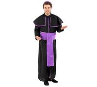TecTake dressforfun Déguisement de prêtre une longue robe pour homme | avec une calotte (S | no. 300278)