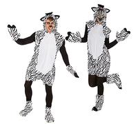 TecTake dressforfun Déguisement de zèbre pour Elle et Lui | sans Manches et avec Une Fermeture éclair Pratique à l’Avant | INCL. des Gants, des jambières et Un Collant de Corps (M | no. 300890)