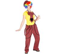 TecTake dressforfun Déguisement pour Femme Clown | Magnifique Salopette + Casquette & Nez de Clown | arlequin Costume Carnaval (XL | no. 300816)
