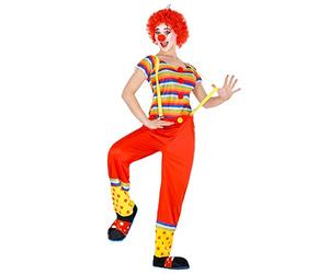 TecTake dressforfun Déguisement pour Femme Clown | Magnifique Salopette + Perruque Afro avec des Boucles | arlequin Costume Carnaval (L | no. 300820)