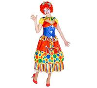 TecTake dressforfun Déguisement pour Femme Clown | Robe de Bal + Serre-tête avec Une Boucle | arlequin Costume Carnaval (XL | no. 300780)