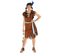 TecTake dressforfun Déguisement pour Femme Indienne | • Un incontournable pour Toutes Les Dames Indiennes | Wild West Indien Costume Carnaval (XL | no. 300624)
