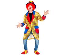 TecTake dressforfun Déguisement pour Homme Clown | Long Manteau + Chaussures de Clown & Nez de Clown | arlequin Costume Carnaval (M | no. 300783)