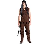 TecTake dressforfun Déguisement pour Homme Grand Chef | Costume avec Joli Lien sur l’Encolure et Franges | Indien Wild West Costume (L | no. 300683)