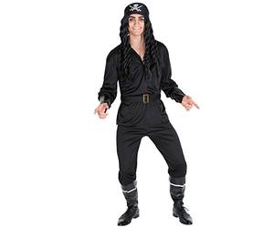 TecTake dressforfun Déguisement pour homme pirate | costume avec revers de bottes + bandana & ceinture | capitaine costume carnaval (M | no. 300707)