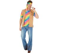 TecTake dressforfun Déguisement pour Hommes Hippie Peace | INCL. Bandeau stylé | 60s 70s Flower Power (M | no. 300948)