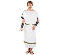 TecTake dressforfun Déguisement toge Romaine Homme antiquité règle Empereur | Robe avec Ceinture en Style Brocart à Fermeture Auto-agrippante (L/XL | no. 300399)