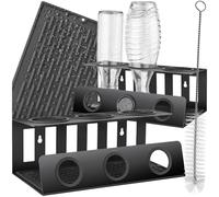 TecTake® Égouttoir à Vaisselle pour Bouteille, Gourde, biberon, Gourde Isotherme, Carafe en Verre avec Goupillon Bouteille & Support pour Bouchon Accessoires Cuisine Rangement Cuisine évier