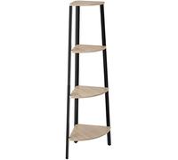 TecTake Étagère d’Angle Newbridge 34 x 34 x 125 cm étagère échelle Meuble de Rangement Style Industriel diverses Couleurs (Bois Clair Industriel)