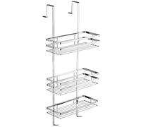 TecTake® Etagere douche à suspendre, 30 x 21 x 80 cm, Rangement douche 3 niveaux, en acier inoxydable, Rangement Salle de bain, Etagere sans percage, Accessoires Salle de bain, Meuble SDB