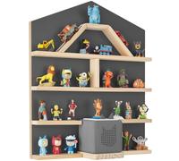 TecTake® Etagere Murale Magnétique pour 50 Figurines à Histoire & Boîte à Histoire, Étagère Bois Bibliotheque, Support Figurine Rangement Chambre Enfant Décoration Murale Accessoires Chambre Enfant