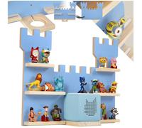 TECTAKE Étagère murale MyLittleStory FORTRESS jusqu'à 16 Tonies style château fort avec bande magnétique