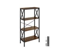 TECTAKE Etagère style industriel Bois foncé industriel, rustique
