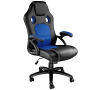 TecTake® Fauteuil de Bureau Pivotant Design Gaming, Siège Ergonomique avec Accoudoirs, Rembourrage épais, Roulette, Hauteur réglable pour Teletravail