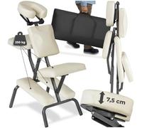 TecTake® Chaise de Massage Fauteuil Tabouret Pliable Tabouret Ergonomique Rembourrage Extra-épais, Sac de Transport, Massage Dos Massage cervicales et Cou Massage Tete Massage Visage Massage Pieds