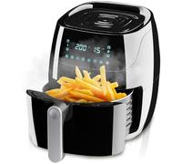 tectake® Friteuse sans huile 4,3L Airfryer Friteuse à air chaud Professionnelle 6 Programmes Ecran Tactile Appareil de cuisine Écran tactile Panier de friture amovible, Livre de recettes inclus