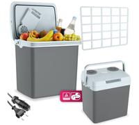 tectake® Glacière électrique 2en1 réfrigérante et chauffante 32L, Poignées de Transport, Mode ECO, Connexion Secteur 220V, Allume Cigare 12V, Glaciere Electrique 44x32x45cm Camping Pique Nique Plage