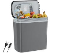 tectake® Glacière électrique réfrigérante et chauffante 20L, Poignée de Transport, Mode ECO, Connexion Secteur 220V, Allume Cigare Voiture 12V, Glaciere Electrique Camping, Voyage, Pique Nique, Plage