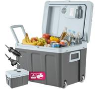 tectake® Glacière électrique XXL 40L, Fonction 2en1 Refroidissement & chauffage, avec Roulettes, idéal Boissons Camping car voyage Cosmétique Maquillage Pêche Plage Vacances Voyage voiture Pique nique