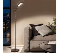 Lampadaire - TECTAKE - Lampe sur pied PRISMA avec 5 modes d'éclairage LED 12 W et col de cygne flexible 22 x 176 cm - Noir