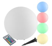 TecTake® Lampe globe LED multicolore avec telecommande 16 couleurs Veilleuse Lampe jardin Taille L (Ø 50 x 50 cm) Luminaire exterieur Éclairage extérieur Eclairage piscine Salon de jardin exterieur