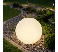 Eclairage - TECTAKE - Lampe boule avec ampoule LED LUMINOUS GLOBE et télécommande 12W - Blanc - Taille L 50 x 50 cm