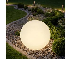 tectake® Lampe globe LED multicolore Taille L (Ø 50 x 50 cm) avec telecommande 16 couleurs Veilleuse Lampe jardin Luminaire exterieur Éclairage extérieur Eclairage piscine Salon de jardin exterieur