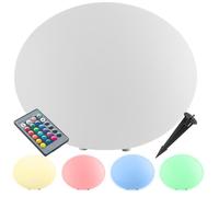 TecTake® Lampe sphérique LED multicolore avec telecommande 16 couleurs Veilleuse Lampe jardin Taille M (Ø35x21,5cm) Luminaire exterieur Éclairage extérieur Eclairage piscine Salon de jardin exterieur