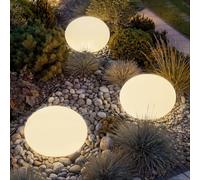 tectake® Lampe sphérique LED multicolore Taille L (Ø35x28,5cm) avec telecommande 16 couleurs Veilleuse Lampe jardin Luminaire exterieur Éclairage extérieur Eclairage piscine Salon de jardin exterieur