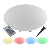 tectake® Lampe sphérique LED multicolore Taille L (Ø35x28,5cm) avec telecommande 16 couleurs Veilleuse Lampe jardin Luminaire exterieur Éclairage extérieur Eclairage piscine Salon de jardin exterieur